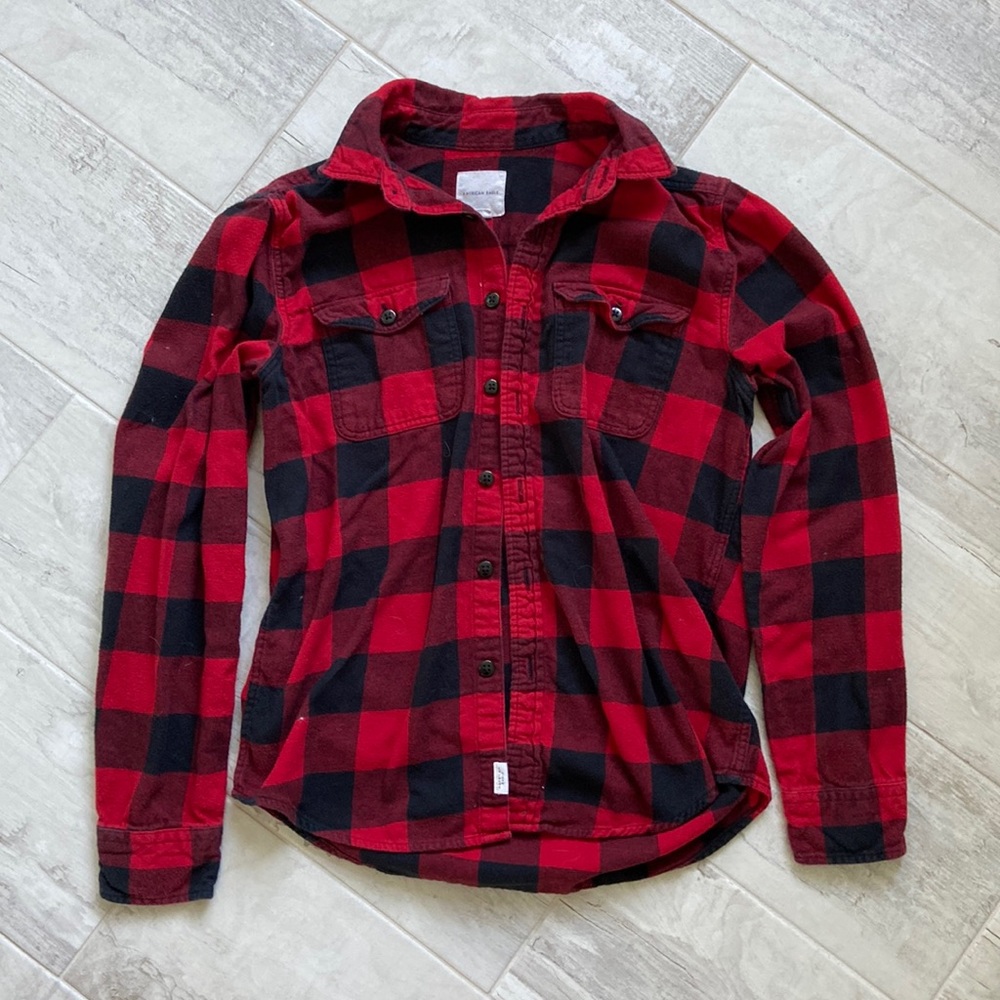 American Eagle red and black flannel.
